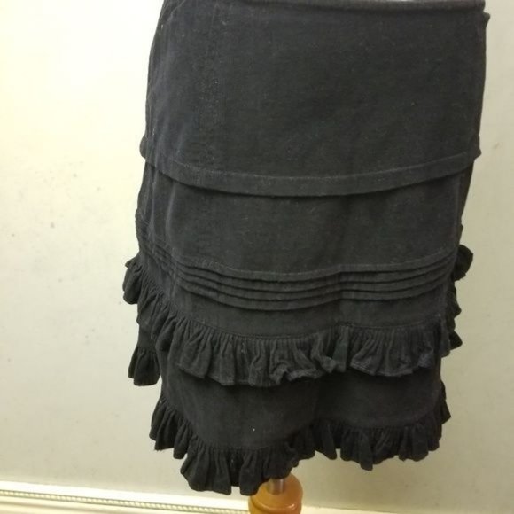 $275 Jill Stuart black corduroy mini skirt women's size 2 (261) - Picture 2 of 7
